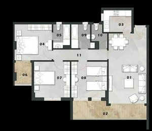 3 bedrooms Condo in New Capital City, Egypt No. 1446