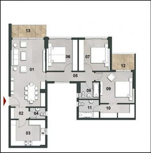 3 bedrooms Condo in New Capital City, Egypt No. 145