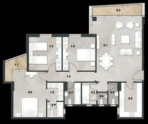 4 bedrooms Condo in New Capital City, Egypt No. 1463