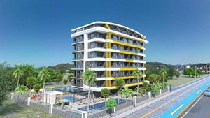 2 rooms Apartment in Alanya, Turkey No. 30176