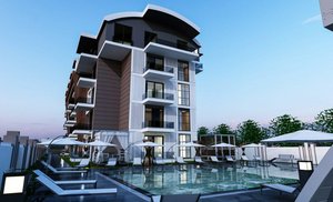 2 rooms Apartment in Alanya, Turkey No. 9939