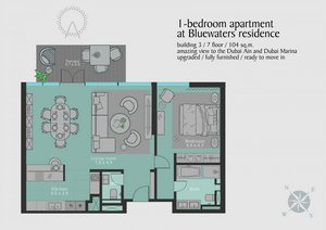 1 bedroom Apartment in Bluewaters, UAE No. 55291