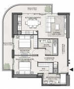 2 bedrooms Apartment in BEACHGATE BY ADDRESS, Dubai, UAE No. 60198 - apartment in Dubai