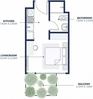 1 bedroom Apartment in CREEK VIEWS II, Al Jaddaf, UAE No. 60267