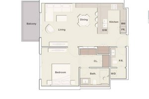 1 bedroom Apartment in ELLINGTON HOUSE IV, Dubai, UAE No. 60486